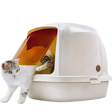 Catidea Cat Ears Cat Litter Station 15L Cream
